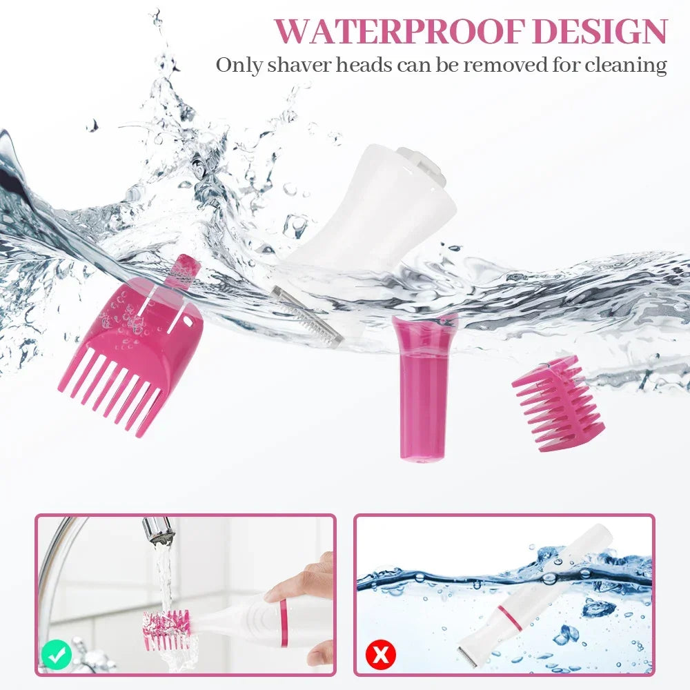 5 In 1 Body Hair Remover Epilator Electric Razor Clipper Shaver Trimmer Women Armpit Bikini Hair Leg Hair Pubic Hairs Trimmer