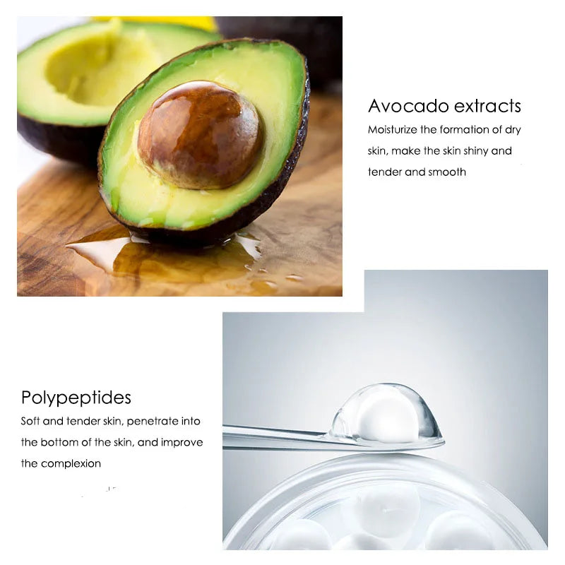 5pcs/Set IMAGES Avocado Skin Care Sets Facial Moisturizing Face Cream Serum Facial Cleanser Eye Cream Skin Care Products