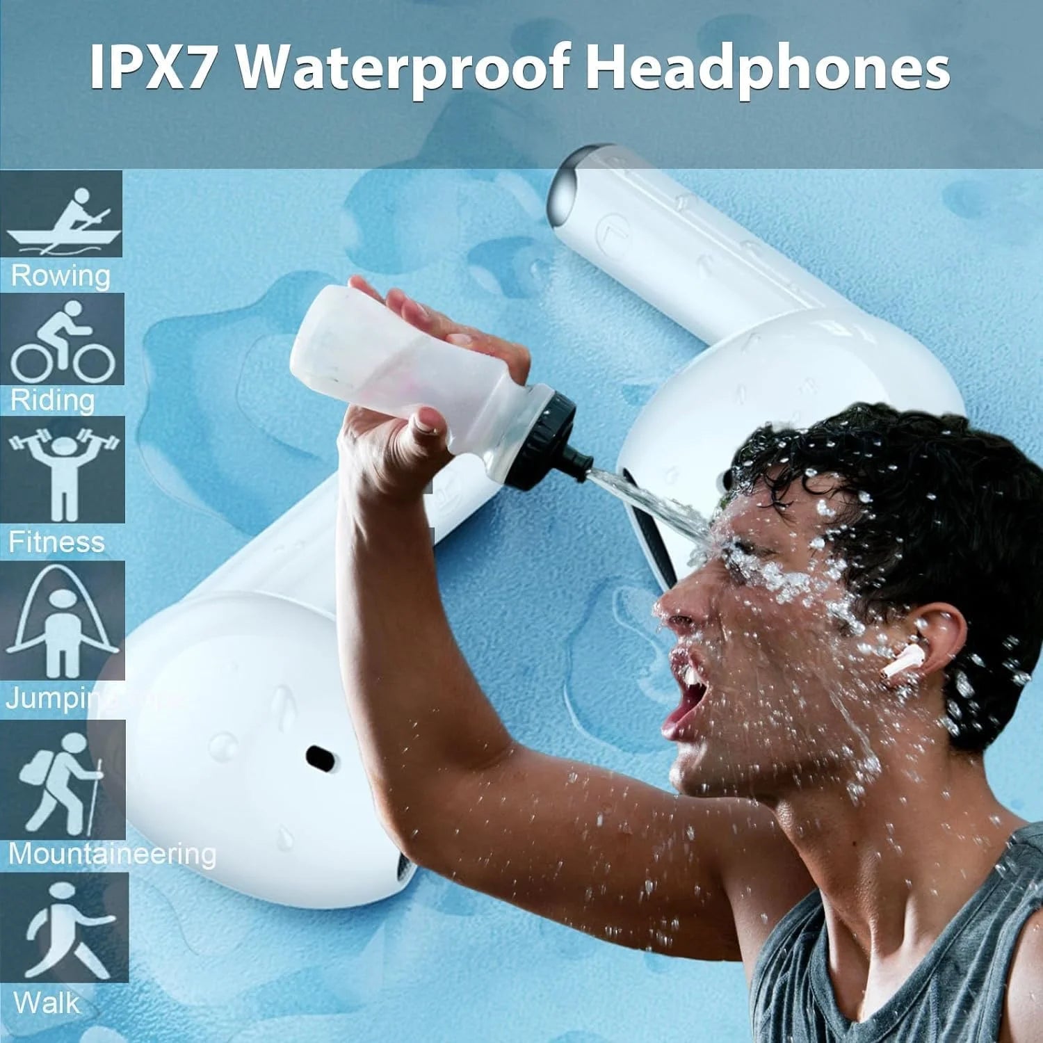 Original SONY A6 Pro Wireless Bluetooth Headset In-Ear Extra Bass Earbud HiFI Stereo Sport Earphone with Mic Earphone lanyard