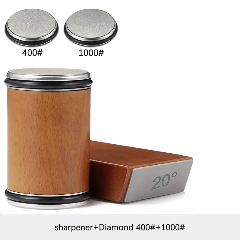 Rolling Knife Sharpener Magnetic Knife Holder Diamond Sharpening Stone Kit with 15 and 20 Degrees Angle Roller Kitchen Accessory