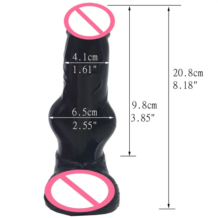 FAAK Gold Large Long Anal Plug With Suction Cup Fantasy Animal Dildos Butt Plug Sex Toys For Women Men Masturbator