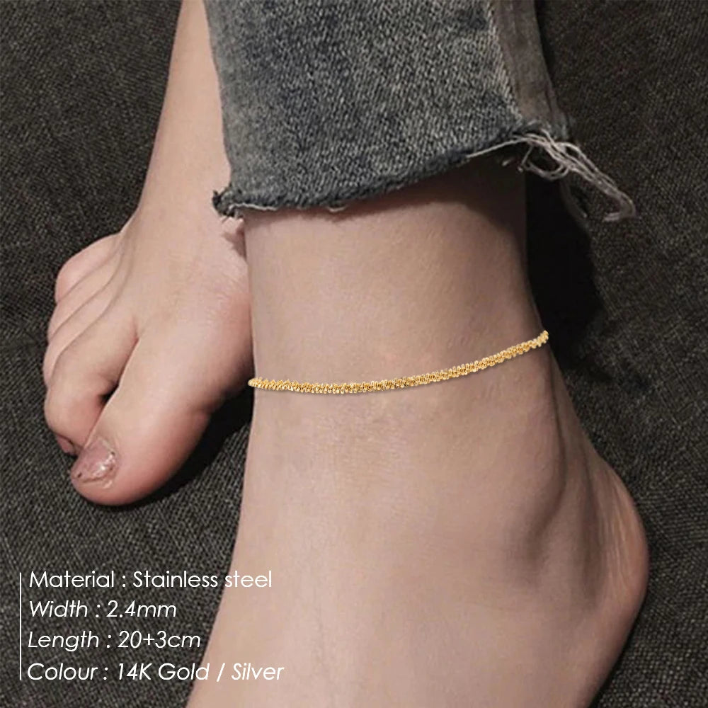 eManco Delicate Compact Cauliflower Chain Anklet Fashion Charm Women Barefoot Beach Jewelry 48 Hour Shipping