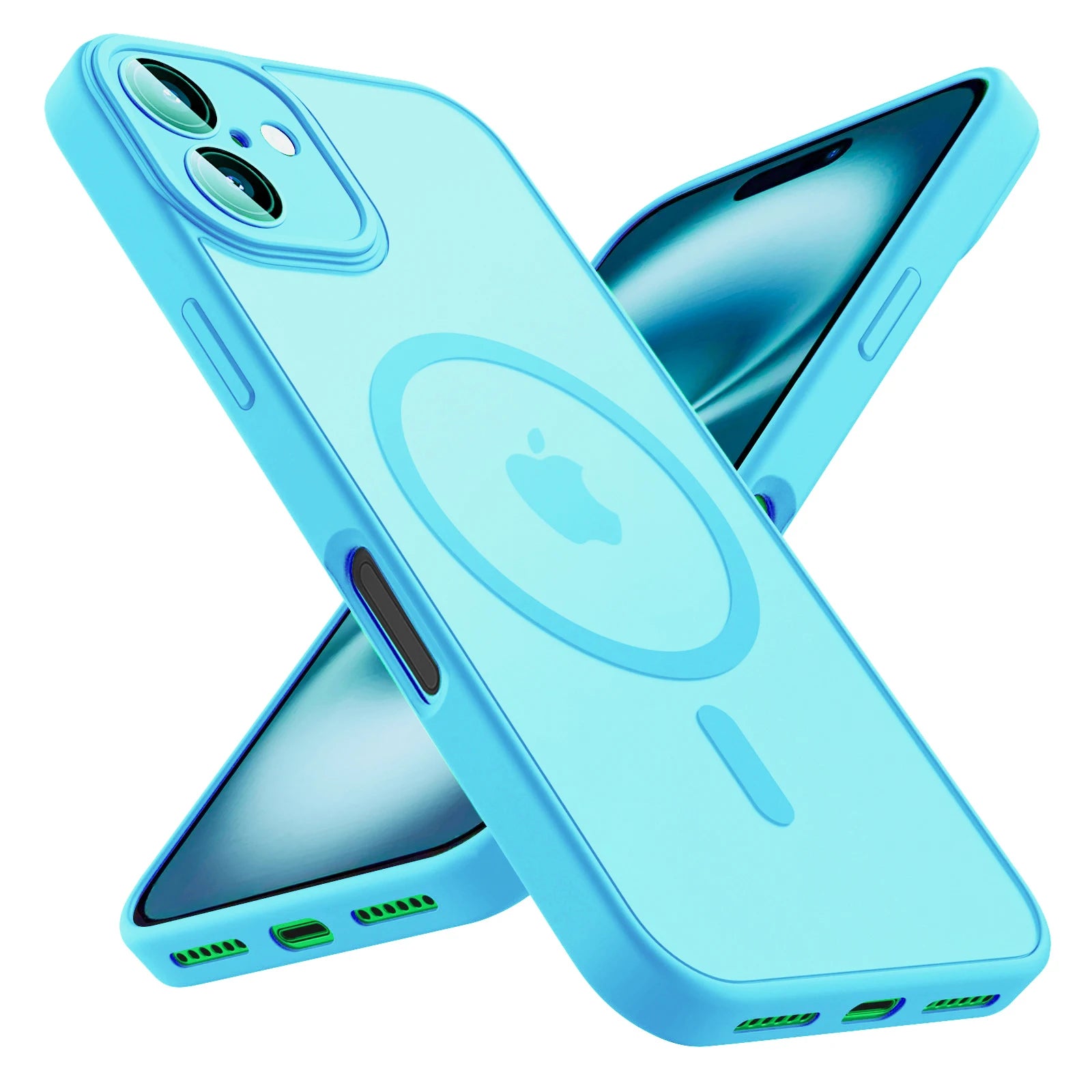 Luxury Frosted Phone Case For iPhone 16 15 14 13 12 11 Pro Max Plus 17 Air For Magsafe Matte Transparent Magnetic Cover