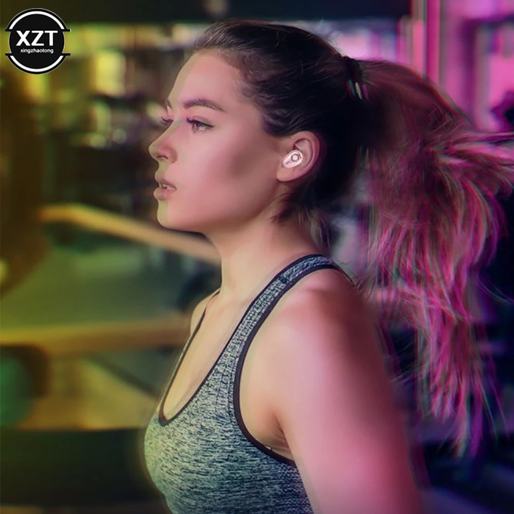 Mini Invisible Ture Wireless Earphone Noise Cancelling Bluetooth-compatible Handsfree Stereo Headset TWS Earbud With Microphone