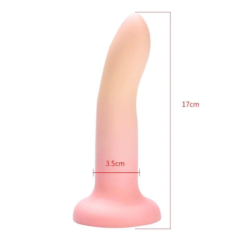 Realistic Dildo with Strong Suction Cup Liquid Silicone pink penis G Spot Masturbator for Women Men Anal Sex Toys 14-21cm