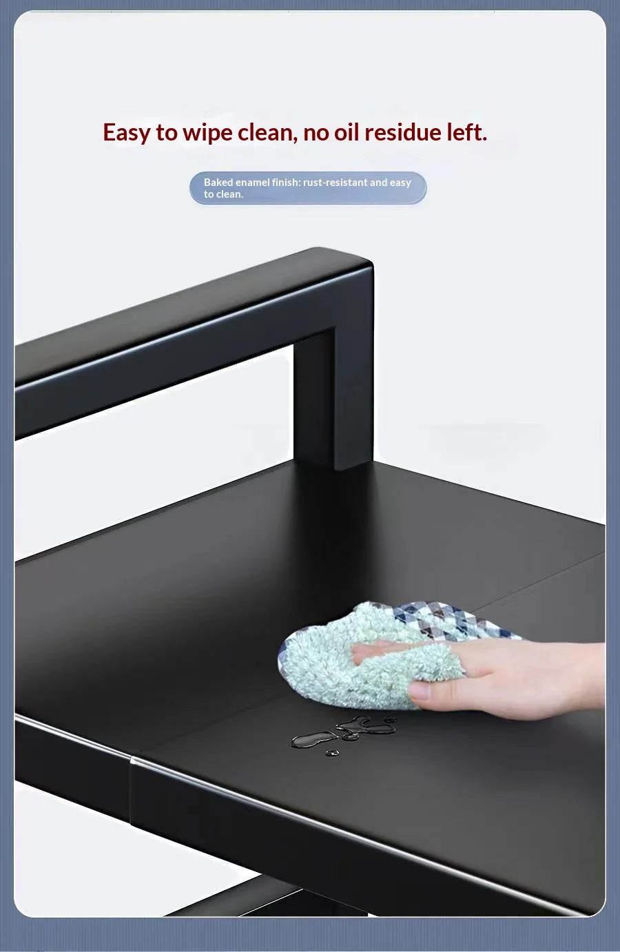 Countertop Kitchen Microwave Storage Rack, Telescopic Desktop Shelf for Rice Cookers and Ovens, A Household Storage Organizer