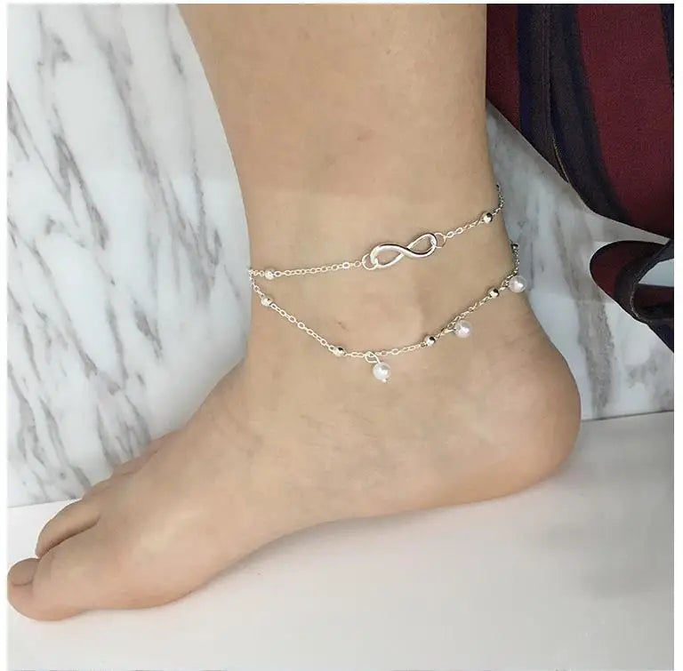 New Personalized Butterfly Pendant Anklet Summer Beach Leg Chain Handcrafted Anklet Gold And Silver Headwear Wholesale And Retai