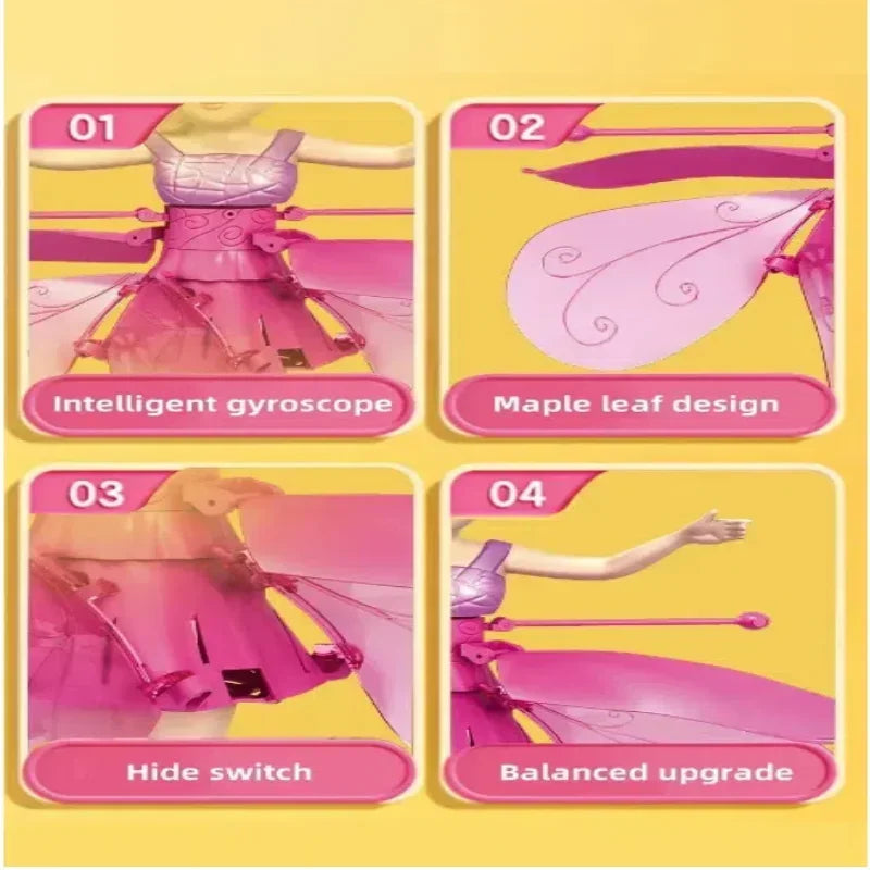 Flying Doll Dancing Simulation Helicopter Gesture Induction Machine Rotating Flying Toy Luminous Children's Toy Gift Girls Toy