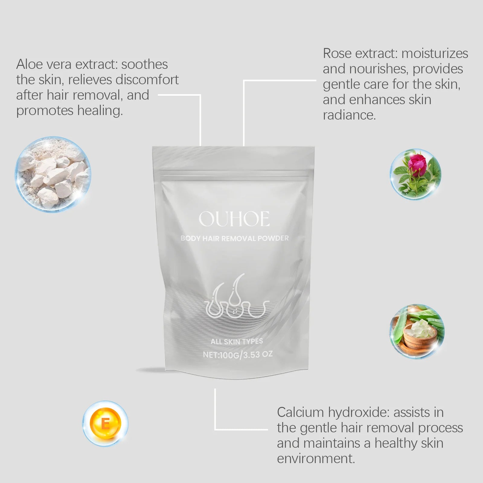 Body Hair Removal Powder Powerful Armpit Legs Arms Epilator Painless Depilatory Clean Hair Growth Inhibitor Woman Men Body Care