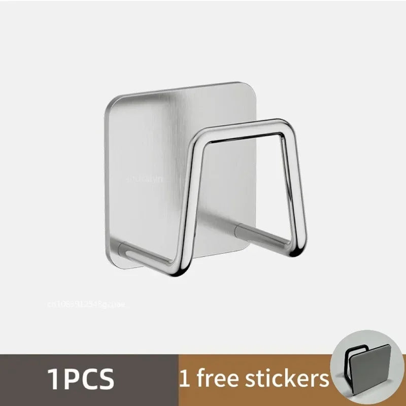 1/3/6pcs Stainless Steel Sink Sponge Rack For Sponge Steel Wire Ball Draining Paste The Inner Wall Of The Sink Kitchen Supplies