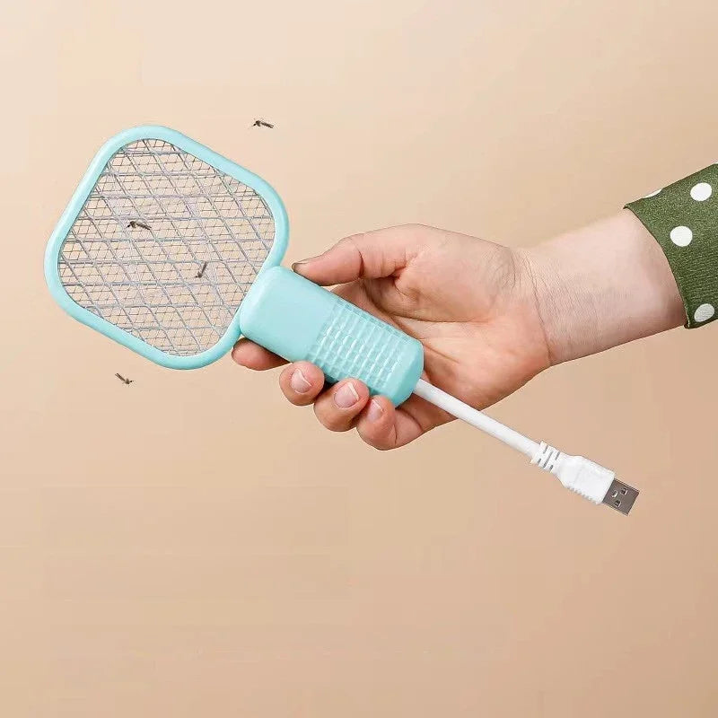 1-10PCS Portable Mosquito Killer Electric Fly Swatter Night Light Function USB Charging Insect Trap for Home Bedroom Patio
