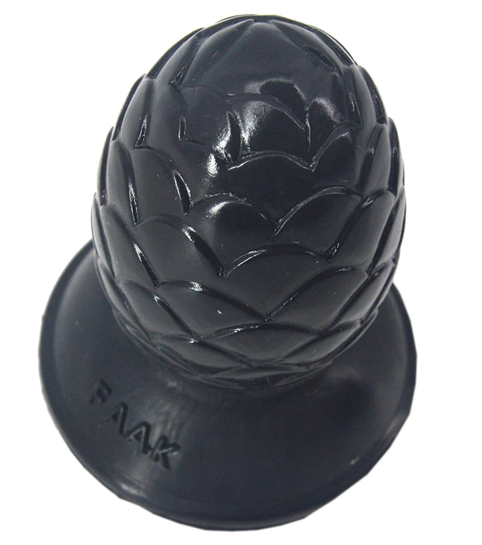 FAAK Gold Large Long Anal Plug With Suction Cup Fantasy Animal Dildos Butt Plug Sex Toys For Women Men Masturbator