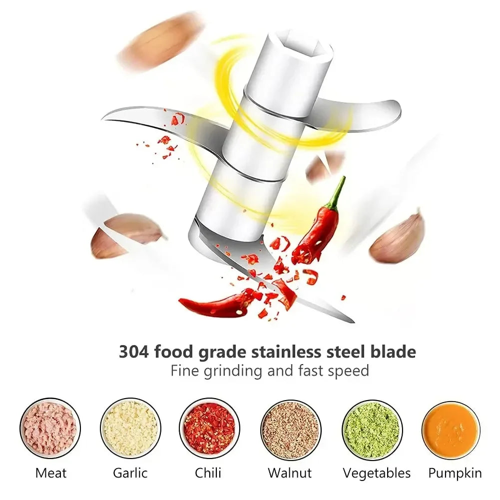 250/100ML Garlic Mincer USB Charging Powerful Mini Electric Garlic Chopper Portable Garlic Crusher Kitchen Food Chopper Unisex