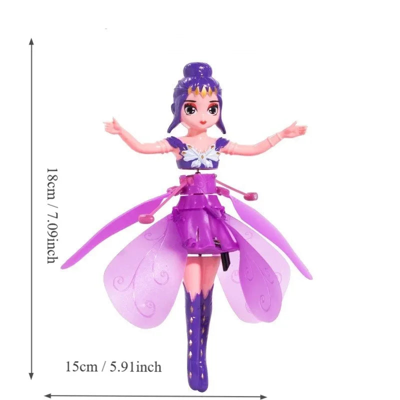 @@@Rotating Luminous Princess Helicopter Doll Dancing Airplane Gesture Induction Luminous Flying Toy Christmas Gift Holiday Gift