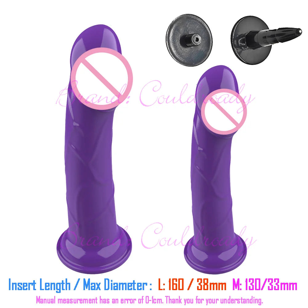 Soft Realistic Enorme Female TPR Penis Head Strap On Dildos Replacement Anal Sex Toys