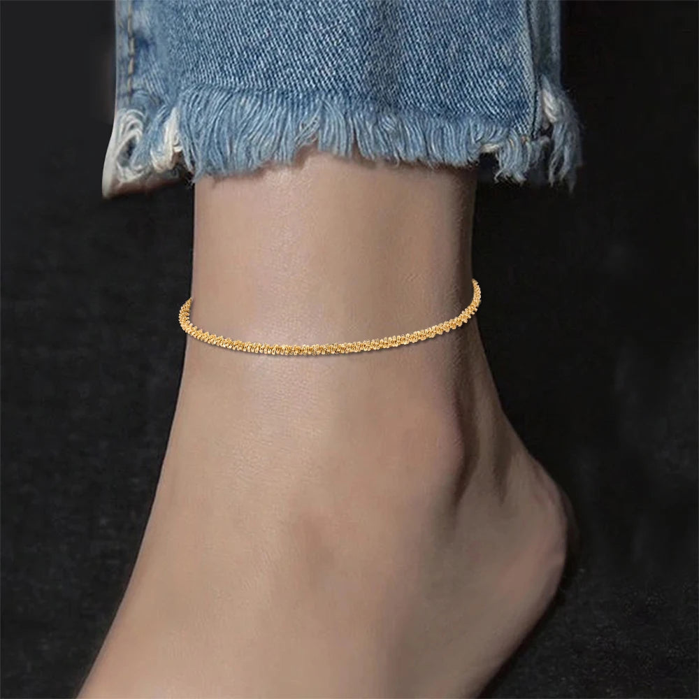 eManco Delicate Compact Cauliflower Chain Anklet Fashion Charm Women Barefoot Beach Jewelry 48 Hour Shipping