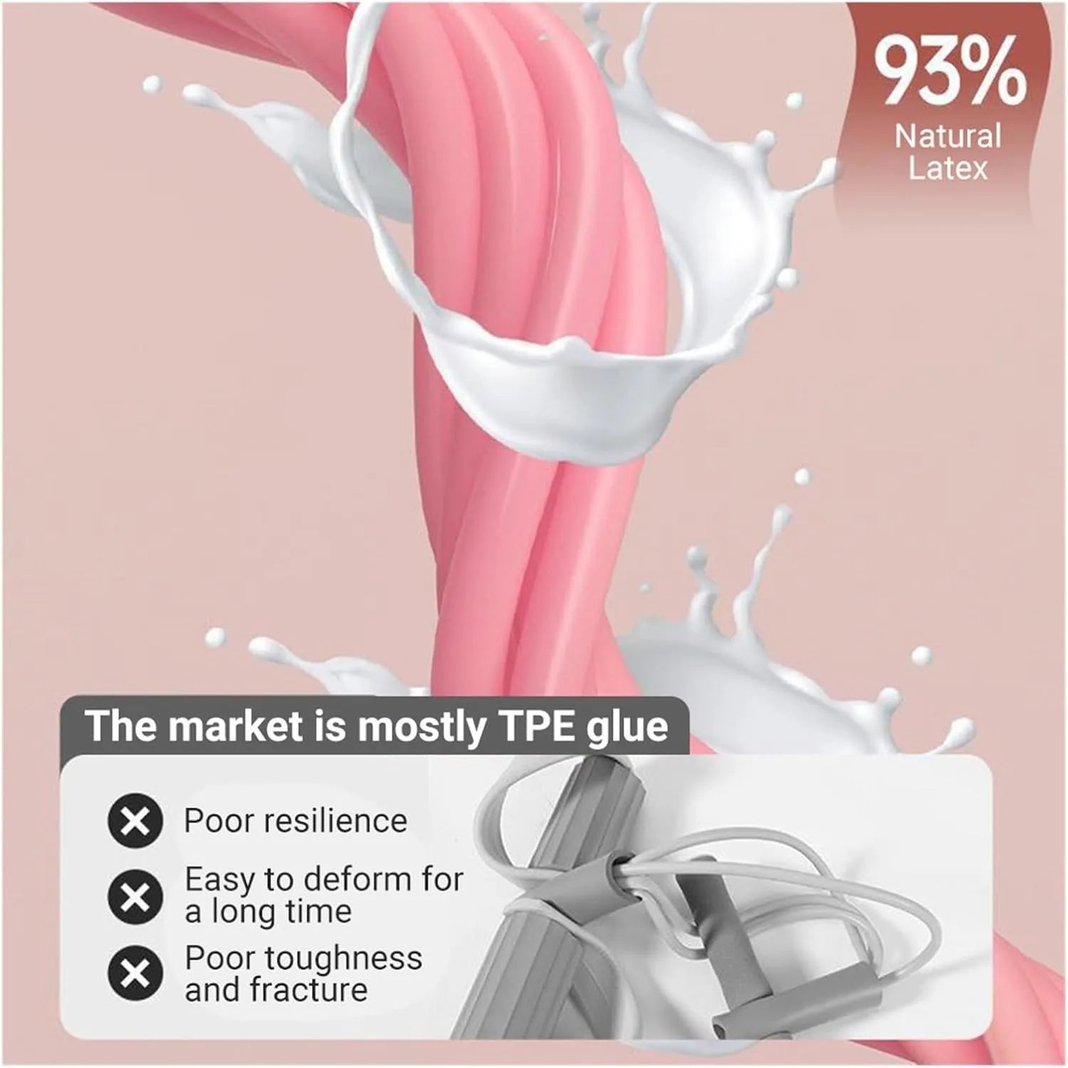 6 Tube Resistance Band Multi Function Tension Rope Fitness Bands 6 Tube Elastic Yoga Pedal Puller For Sports Exercises At Gym