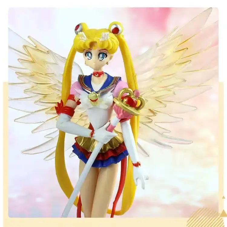 Japan Anime 16.5cm Sailor Moon Dress Queen Action Figure PVC Wedding Dress Collection Model toys for Decor Cartoon Doll Gift