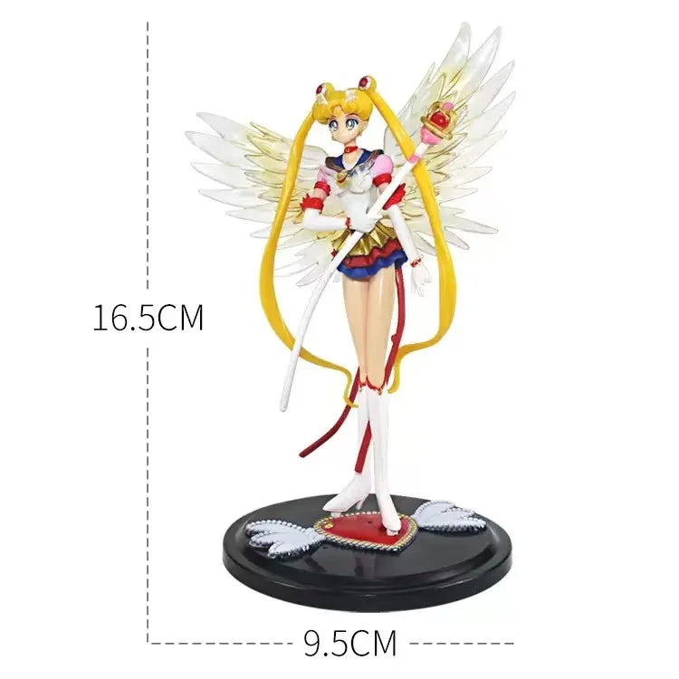 Japan Anime 16.5cm Sailor Moon Dress Queen Action Figure PVC Wedding Dress Collection Model toys for Decor Cartoon Doll Gift