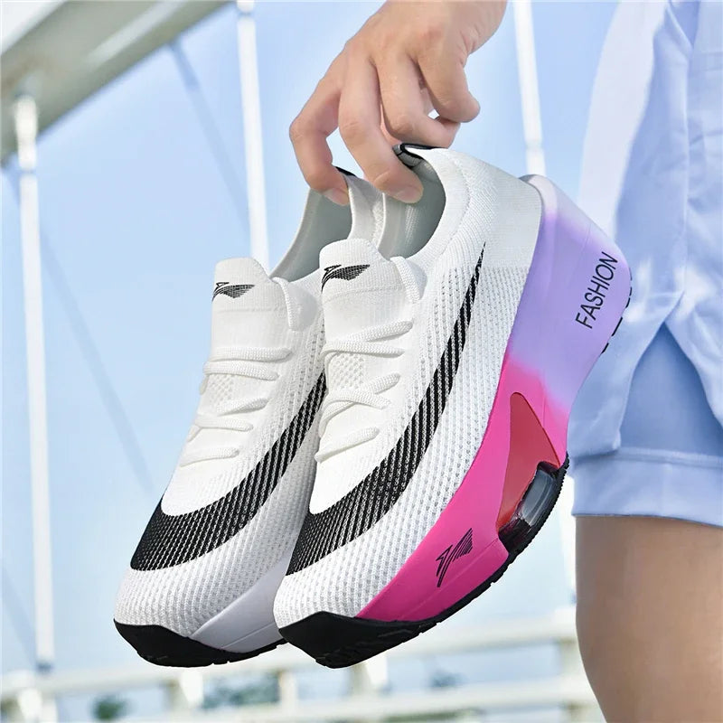 Air cushion Running Shoes Speciality Marathon Men Sports Breathable Lightweight Women's Comfortable Athletic Nonskid Sneakers