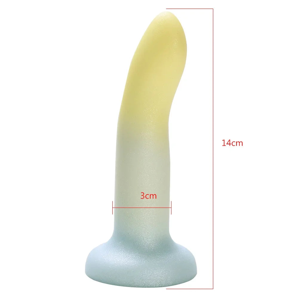Realistic Dildo with Strong Suction Cup Liquid Silicone pink penis G Spot Masturbator for Women Men Anal Sex Toys 14-21cm