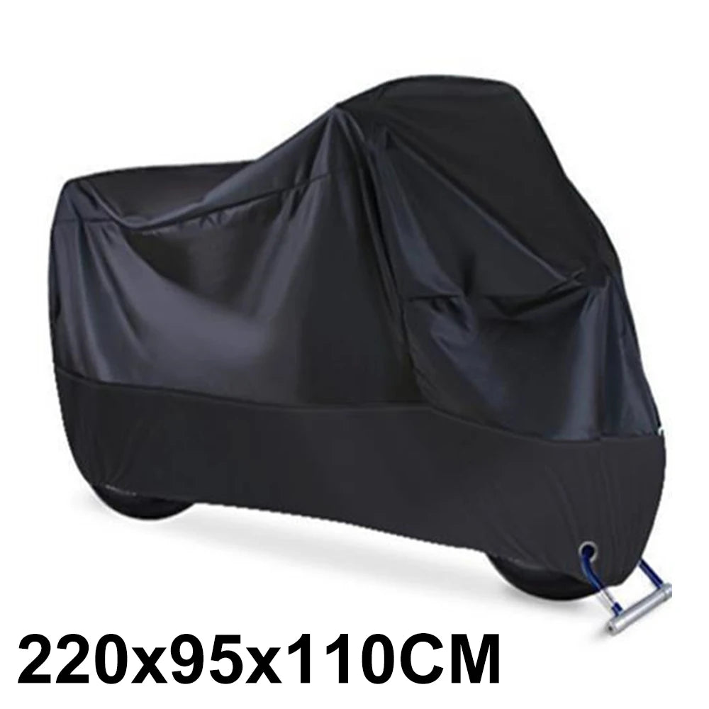 Motorcycle Cover Waterproof All Season Dustproof UV Protective Outdoor Indoor Scooter 190T Wear-resistant Fabric Motorbike Cover
