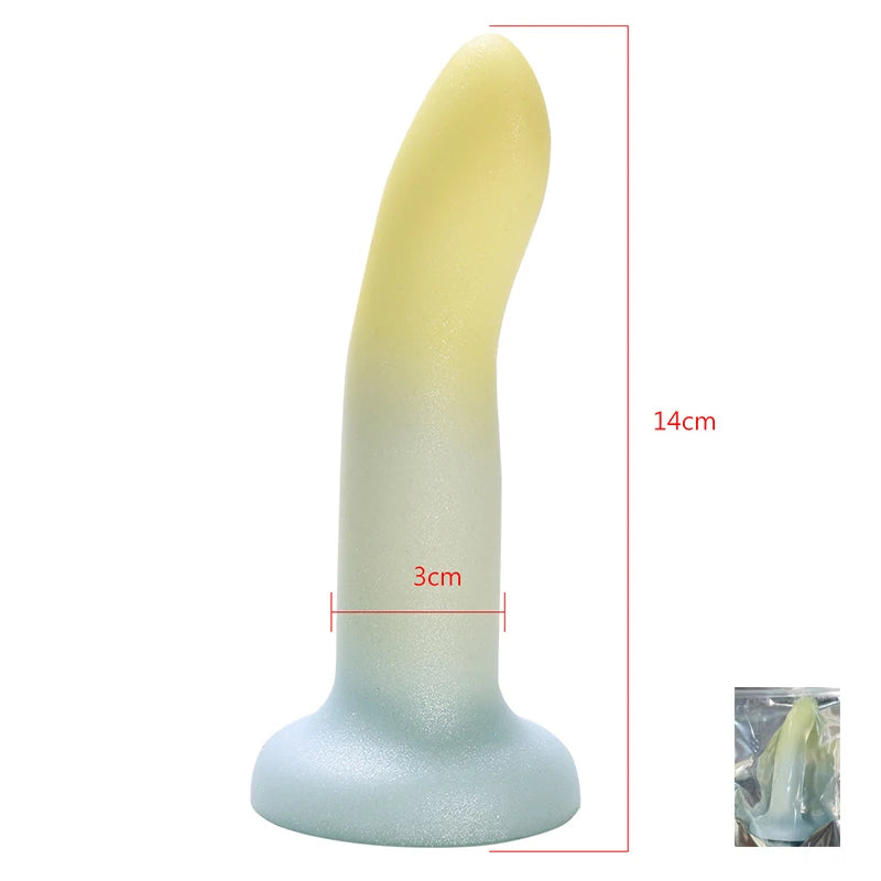 Realistic Dildo with Strong Suction Cup Liquid Silicone pink penis G Spot Masturbator for Women Men Anal Sex Toys 14-21cm
